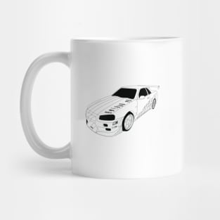 FF Skyline Black Outline Mug